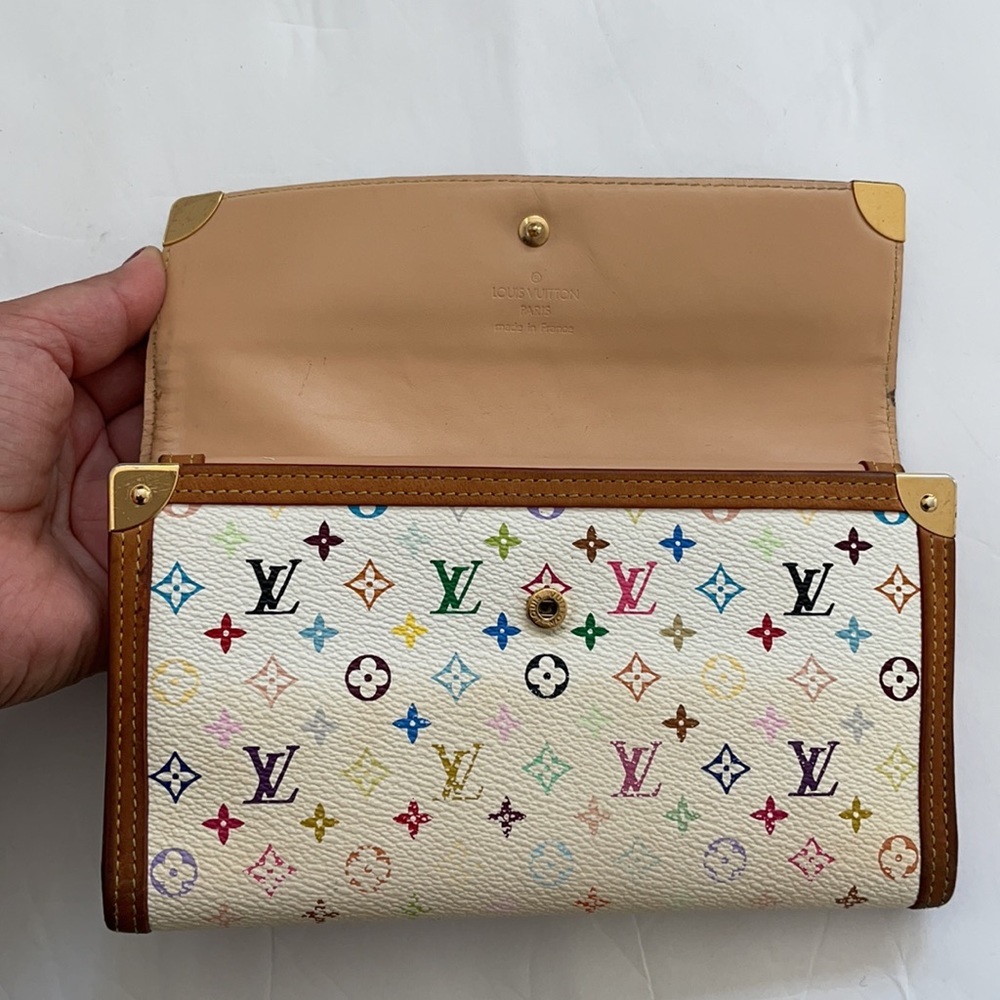 Louis Vuitton multicolored monogram white wallet - Picture 3 of 13